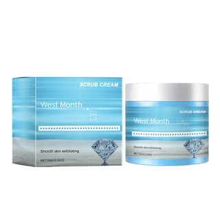 Body Scrub Exfoliant - Sea Salt Grape Oil | 100g Matte Cream